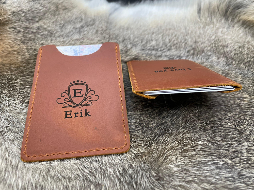 Leather Card Holder , Real Leather, Same Day Shipping, Free Shipping US- on Lucasgift
