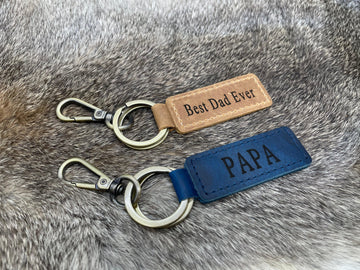 Dad Keychain - Fathers Day Keychain, Real Leather, Same Day Shipping, Free Shipping US-Lucasgift