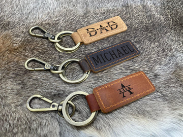 Dad Keychain - Fathers Day Keychain, Real Leather, Same Day Shipping, Free Shipping US-Lucasgift