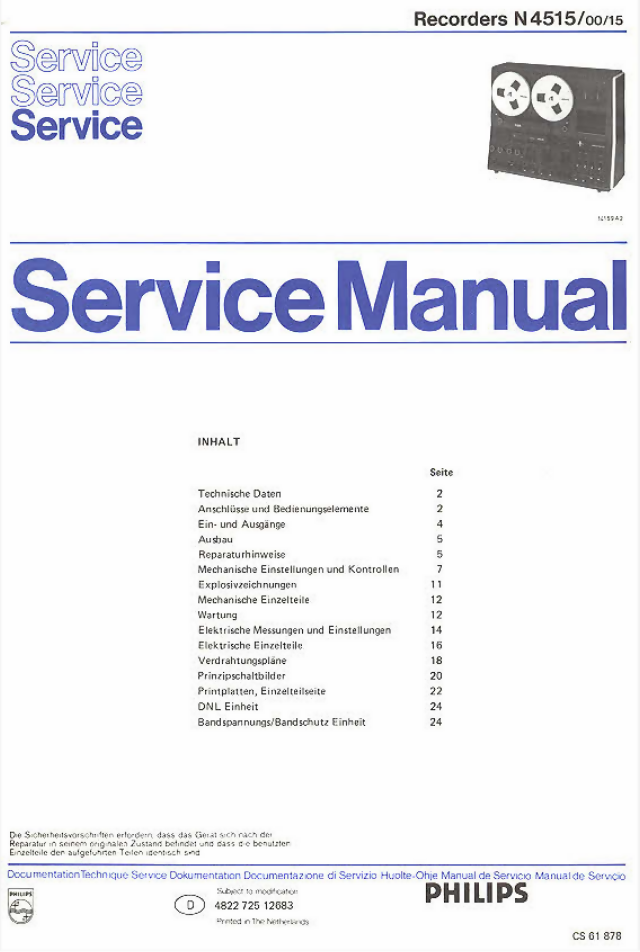 Philips N4515 SERVICE MANUAL- on Lucasgift