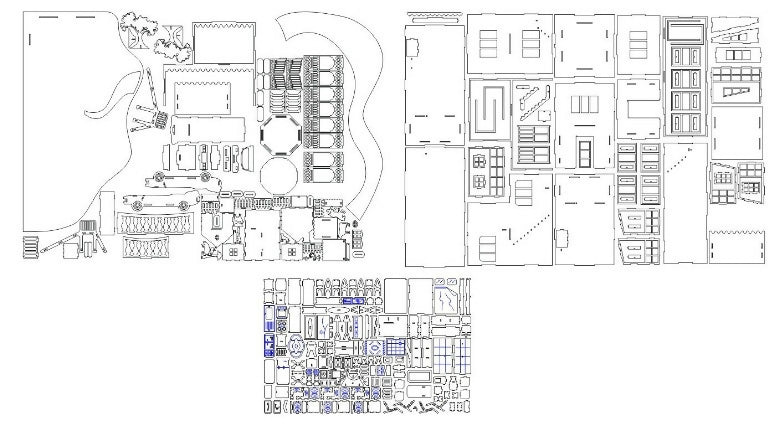 Dollhouse vector model for laser cut on plywood or plastic- on Lucasgift