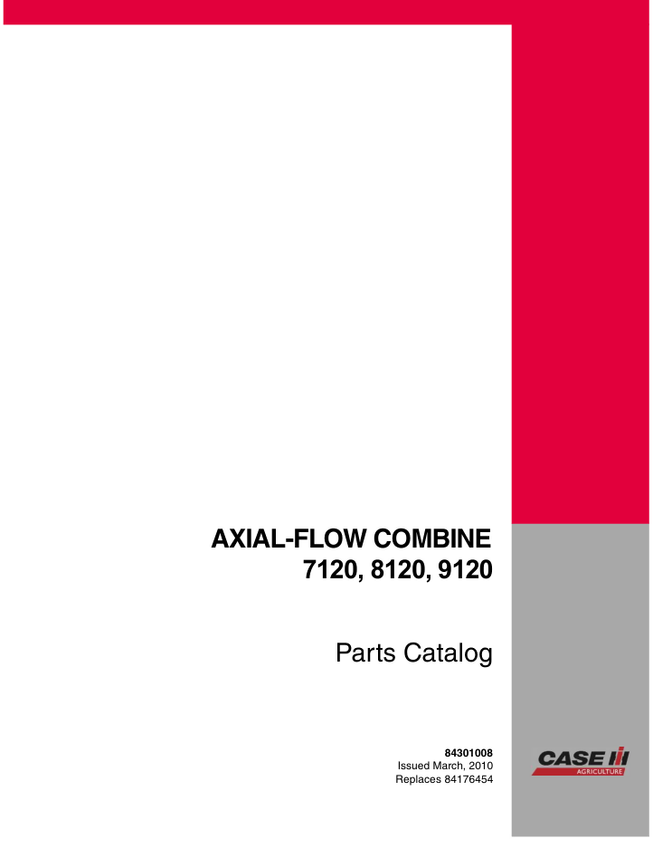 CASE IH 7120 8120 9120 COMBINE PARTS ENGINE CATALOG MANUAL- on Lucasgift