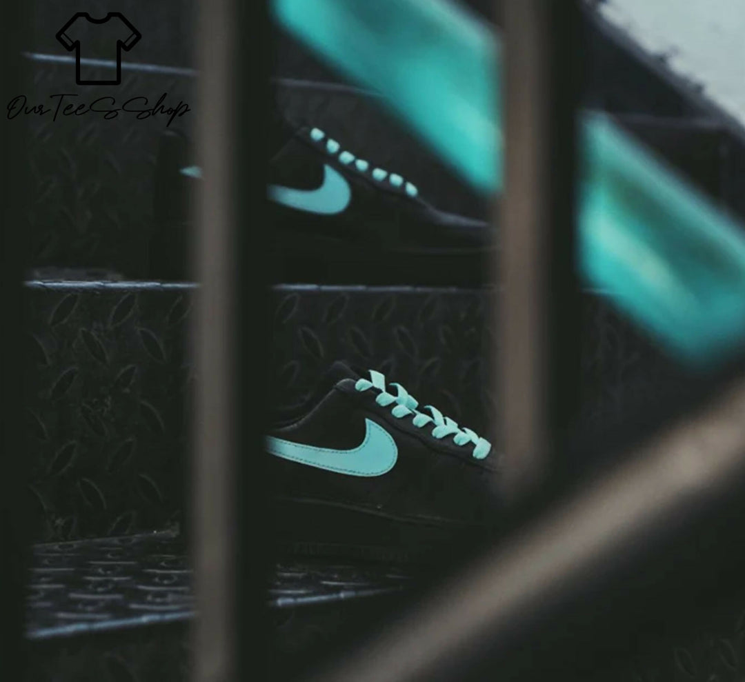 Custom Neon Green AF1 Sneakers, Hand Painted Personalized Shoes