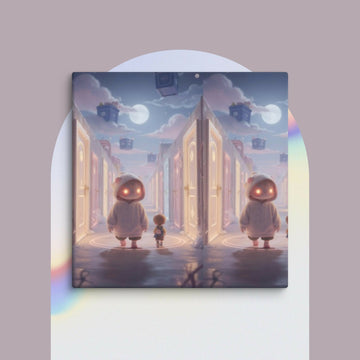 Moonlit Hallway of Endless Wonder Canvas