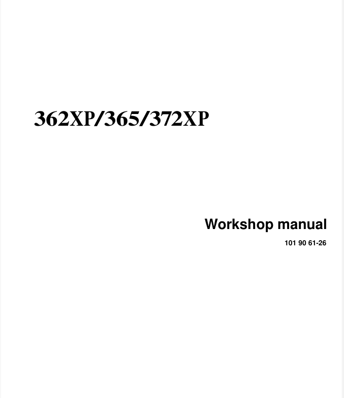 Husqvarna 362 XP, 362XP 365, 372 XP Chainsaw Service Workshop Repair Manual- on Lucasgift