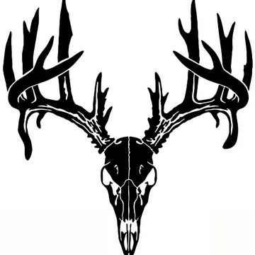 Deer Skull Vinyl Decal – 6" Antlered Trophy Sticker- on Lucasgift