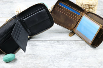 Women's Leather Zipper Wallet