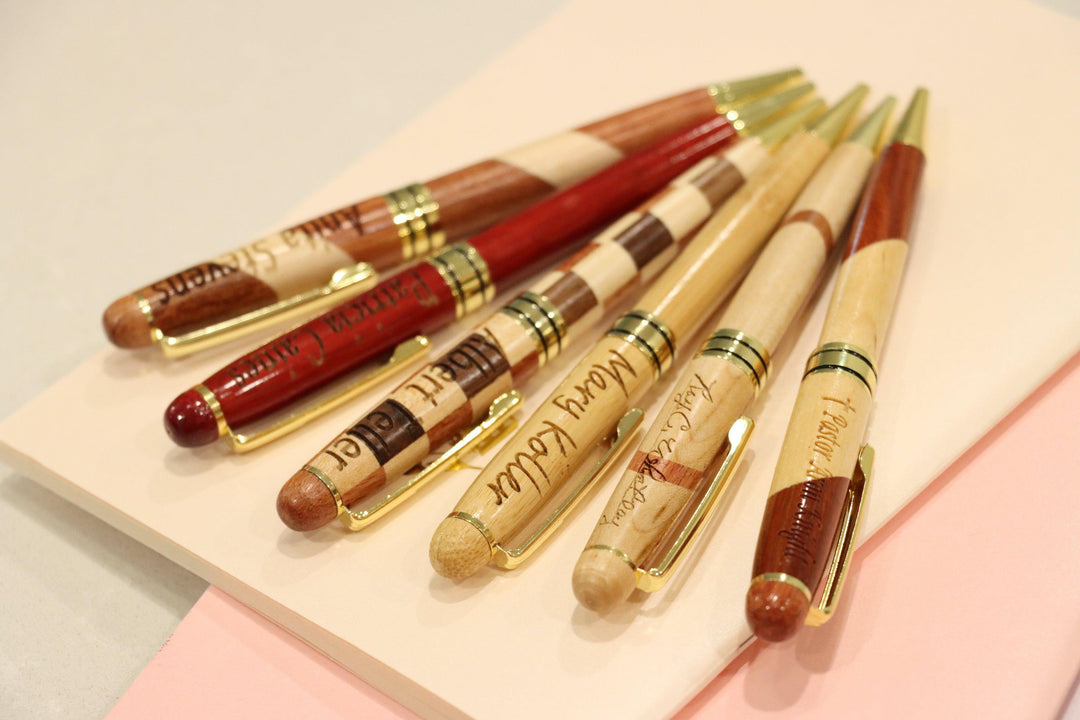 15 pcs+ Personalized Wood Pens for Bulk Order-Lucasgift