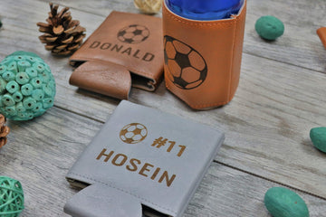 Personalized Soccer Drink Koozie- on Lucasgift