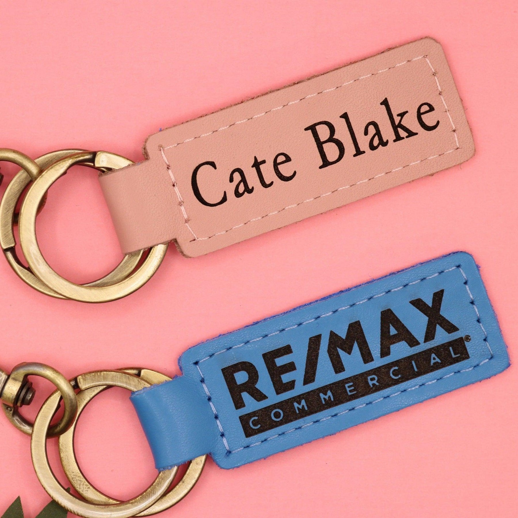 Bulk Colorful Leather Logo Keychain - Corporate Gift