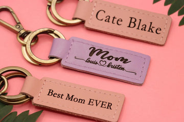 Colorful Leather Mama Keychain , Real Leather, Same Day Shipping, Free Shipping US-Lucasgift