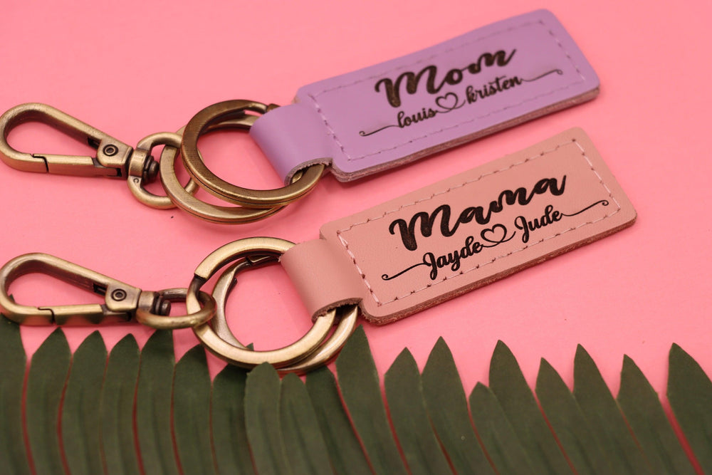 Colorful Leather Mama Keychain-Lucasgift
