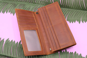 Stylish Long Leather Women Wallet , Real Leather, Same Day Shipping, Free Shipping US-Lucasgift