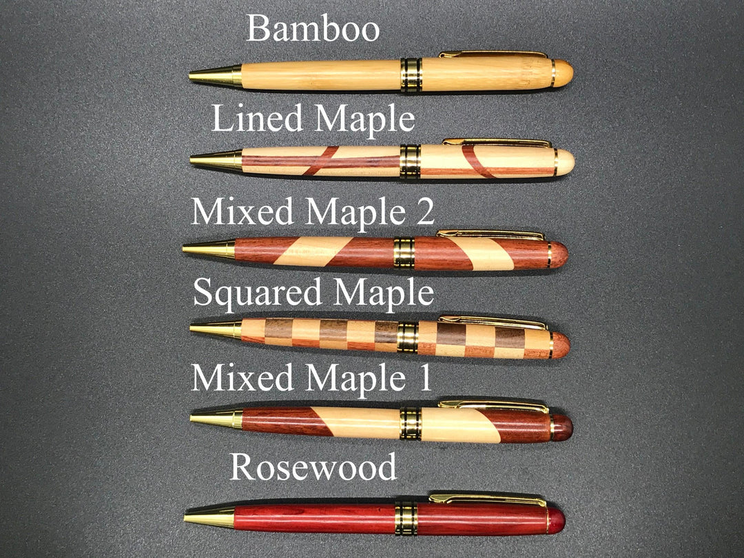 15 pcs+ Personalized Wood Pens in Bulk - Wholesale- on Lucasgift