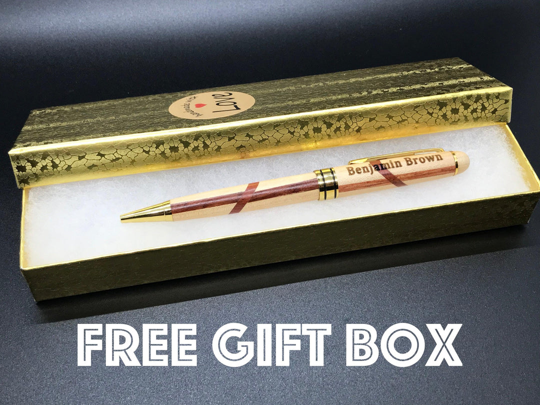 Engraved Wooden Pens- on Lucasgift