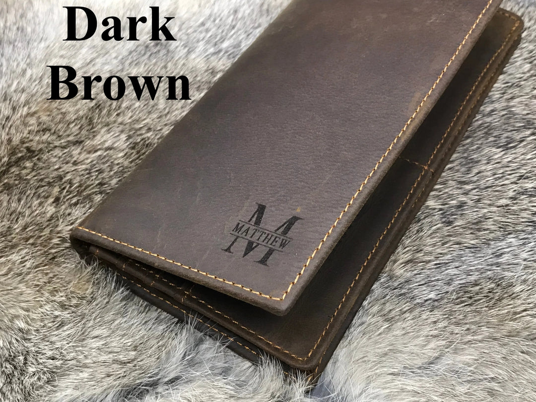 Custom Long Leather Wallet For Men , Real Leather, Same Day Shipping, Free Shipping US-Lucasgift