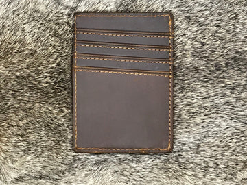 Leather Card Holder Wallet , Real Leather, Same Day Shipping, Free Shipping US-Lucasgift