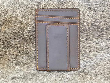 Leather Card Holder Wallet , Real Leather, Same Day Shipping, Free Shipping US-Lucasgift