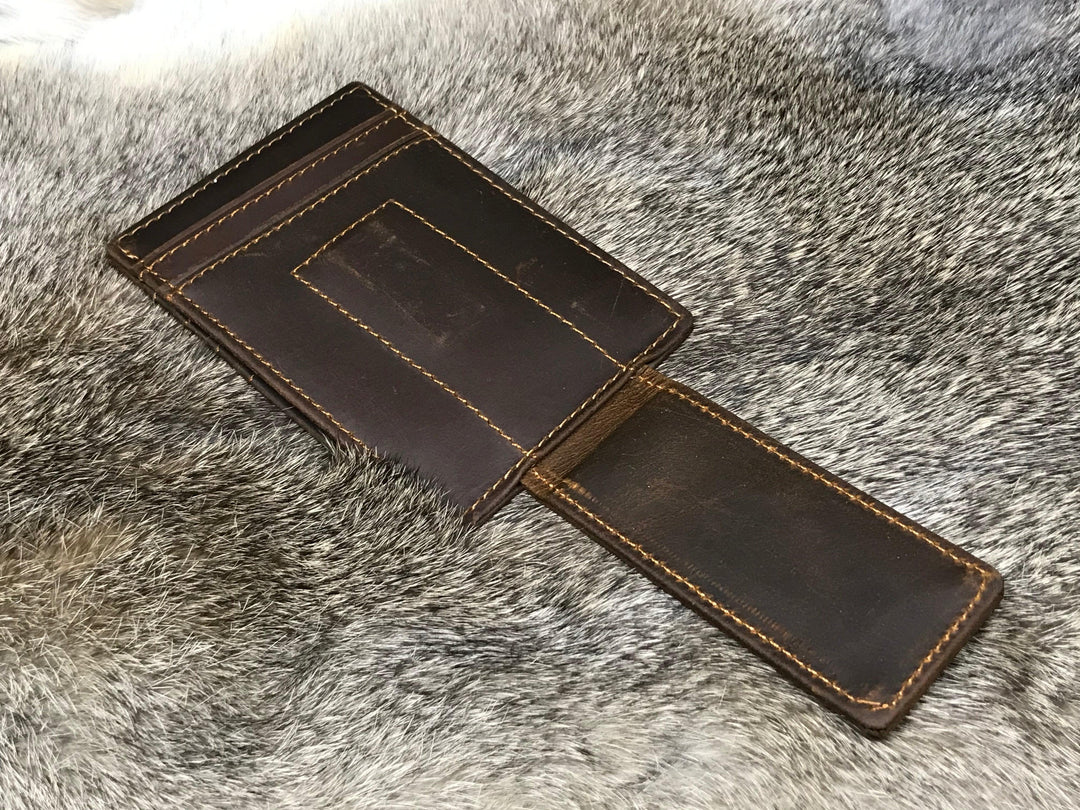 Leather Card Holder Wallet , Real Leather, Same Day Shipping, Free Shipping US-Lucasgift