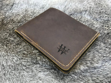 Personalized Leather Wallet , Real Leather, Same Day Shipping, Free Shipping US- on Lucasgift