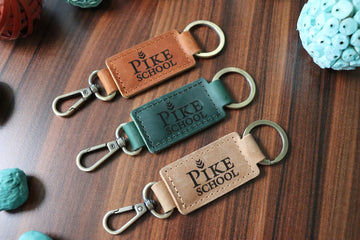 15 pcs+ School Logo Keychain with Heavy Duty Ring & Clasp for Students