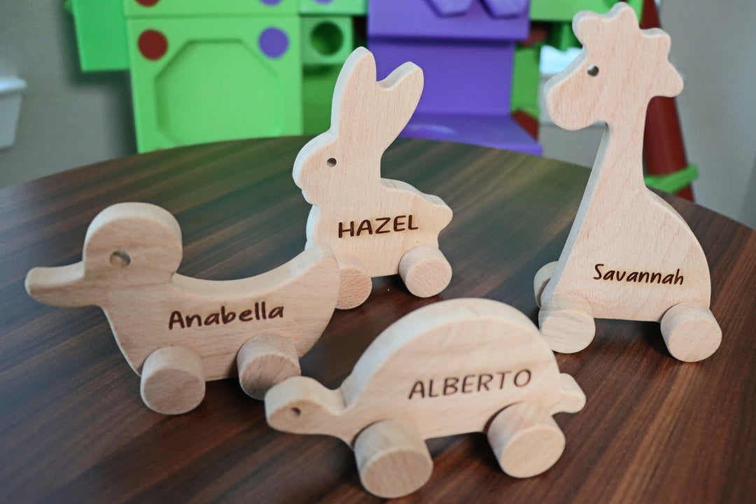 Wooden Toy Car - Dolphin - Personalized - Handmade Montessori Toy- on Lucasgift