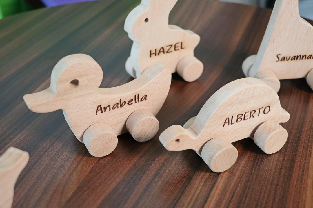 Wooden Toy Car - Dolphin - Personalized - Handmade Montessori Toy- on Lucasgift