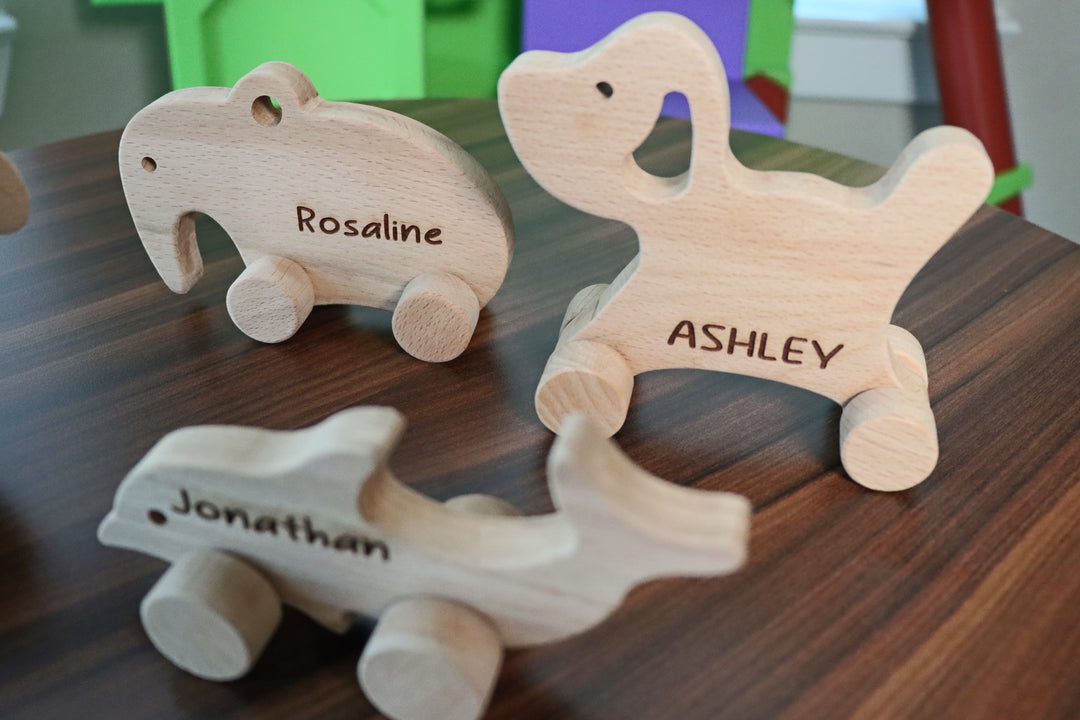 Wooden Toy Car - Rabbit - Personalized - Handmade Montessori Toy-Lucasgift