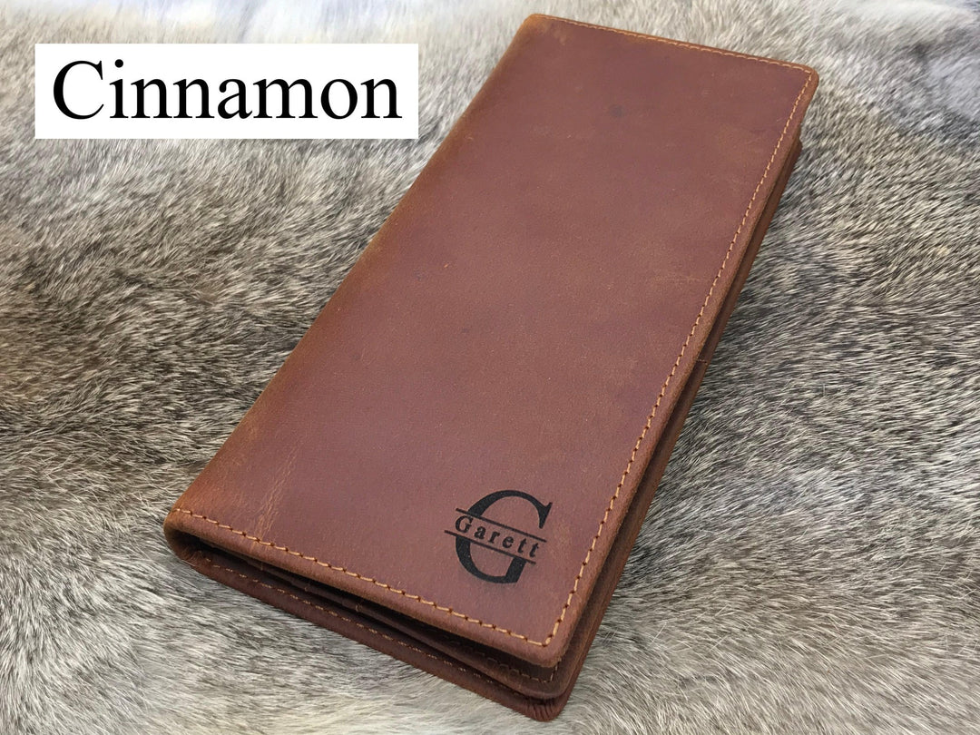 Custom Long Leather Wallet For Men , Real Leather, Same Day Shipping, Free Shipping US- on Lucasgift