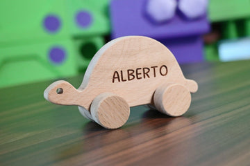 Wooden Toy Car - Dolphin - Personalized - Handmade Montessori Toy- on Lucasgift