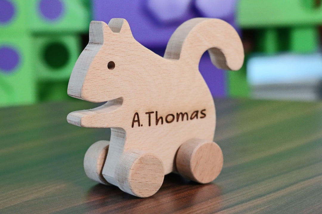Wooden Toy Car - Dolphin - Personalized - Handmade Montessori Toy- on Lucasgift