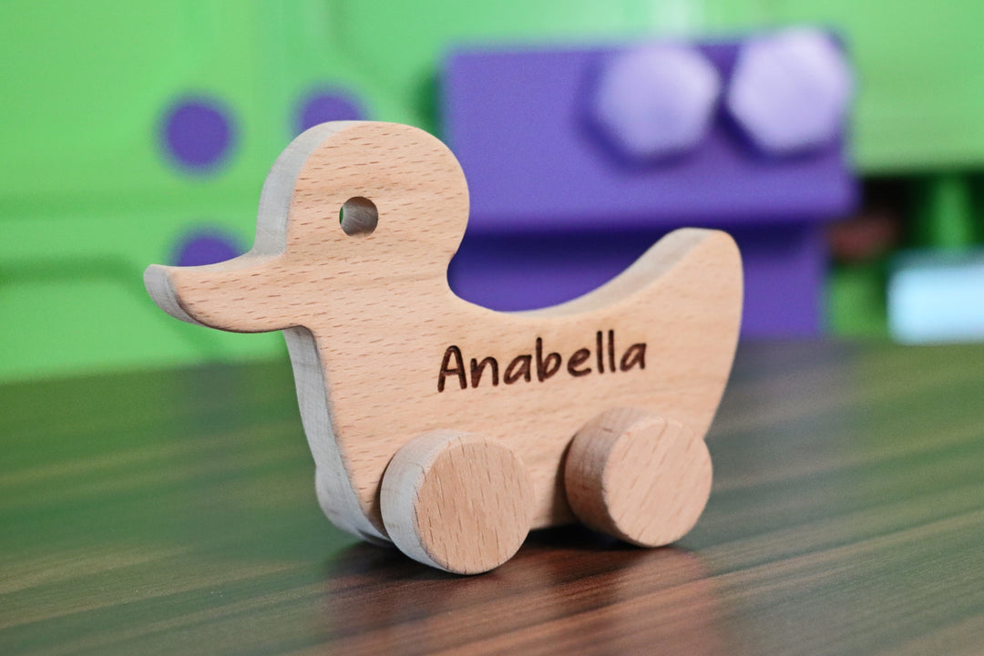 Wooden Toy Car - Elephant - Personalized - Handmade Montessori Toy-Lucasgift