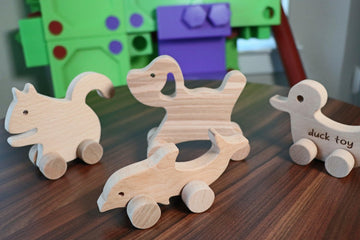 Wooden Toy Car - Dolphin - Personalized - Handmade Montessori Toy- on Lucasgift