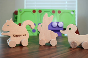 Wooden Toy Car - Giraffe - Personalized - Handmade Montessori Toy-Lucasgift