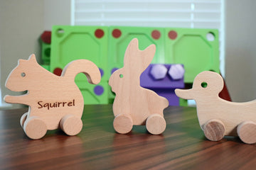 Wooden Toy Car - Rabbit - Personalized - Handmade Montessori Toy-Lucasgift