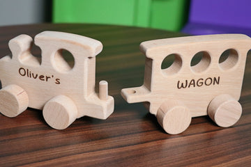 Wooden Toy Train - Personalized - Handmade Montessori Toy-Lucasgift