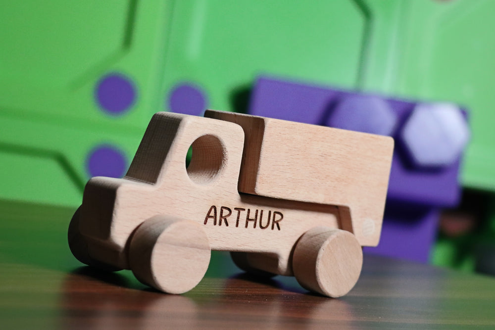 Wooden Toy Truck - Personalized - Handmade Montessori Toy-Lucasgift