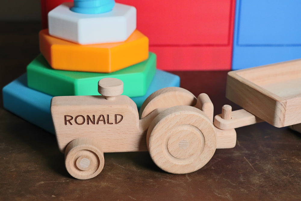 Wooden Tractor Toy-Lucasgift