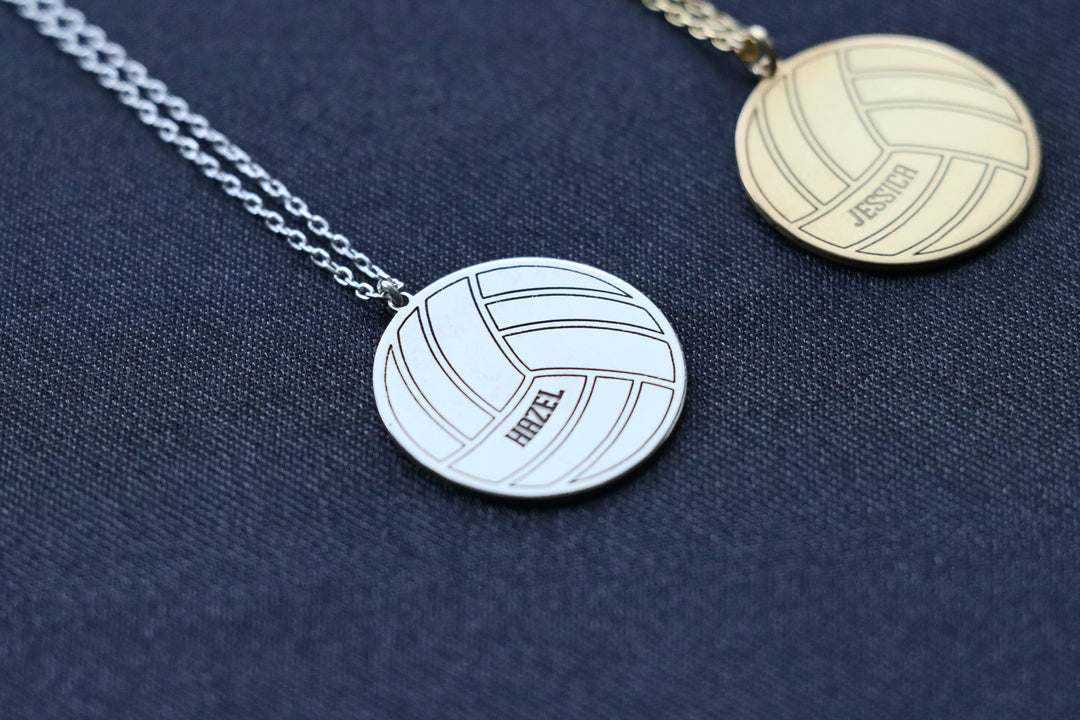 Volleyball Necklace, Personalized Volleyball Necklace, Volleyball Lover Gift, Volleyball Player Christmas Gift-Lucasgift