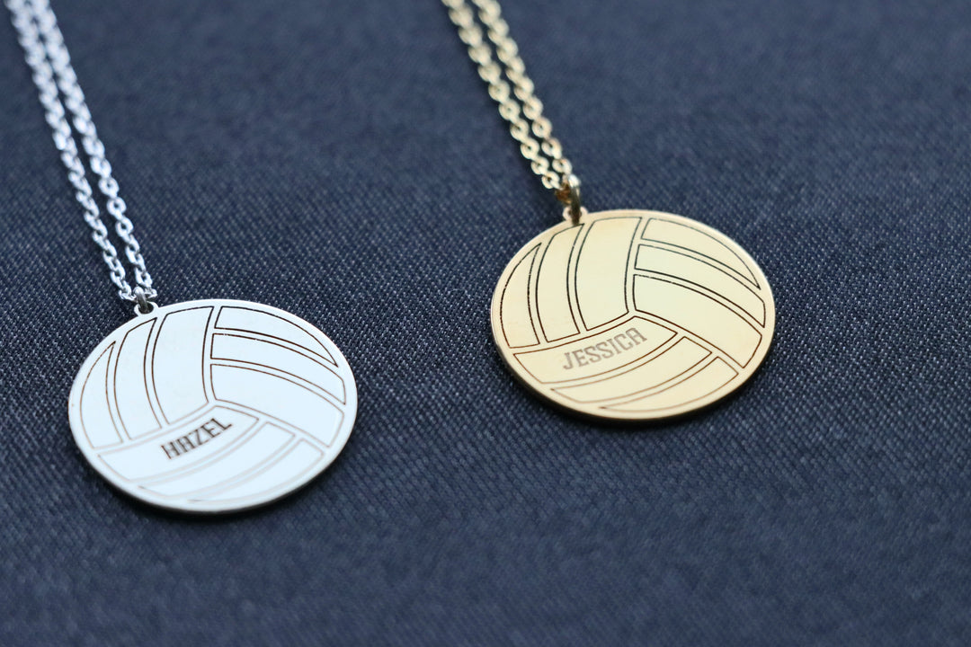 Volleyball Necklace in 925 Sterling Silver Metal, Sport Jewelry, Volleyball Pendant, Sports Gift, Personalized Volleyball Gift, Name Jewelry-Lucasgift