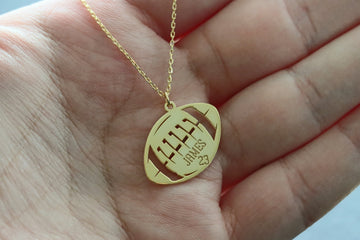 Football Necklace, Football Team Gifts, Football Senior Night Gifts, Personalized Football Gifts, Necklace, End of Season, Football Banquet-Lucasgift