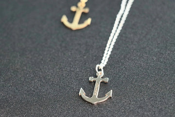 Anchor Name Necklace, Sterling Silver Custom Name Necklace, Anchor Jewelry, Personalized Necklaces, Nautical Necklace, Sailor Necklace-Lucasgift