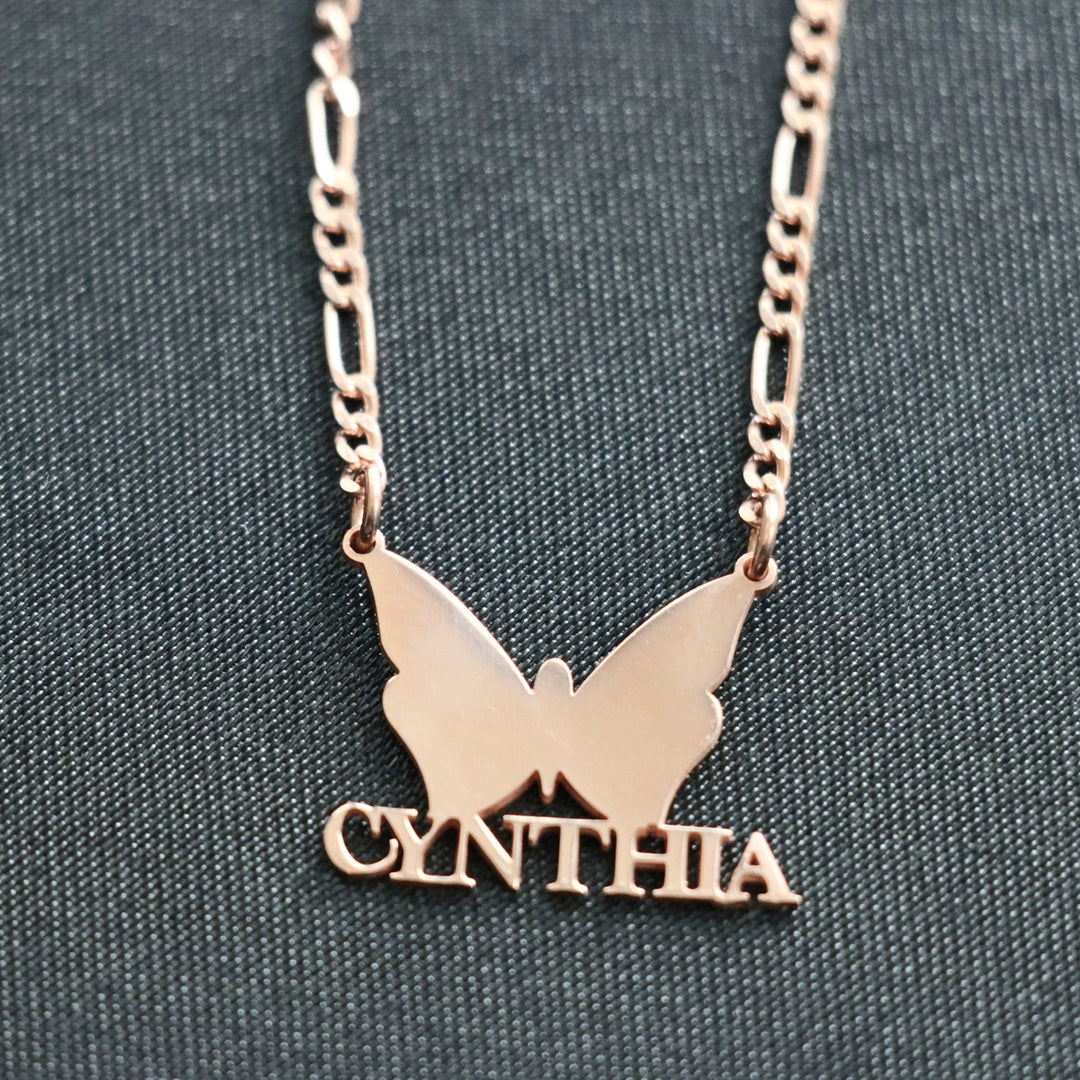 Personalized Butterfly Necklace , Dainty Butterfly Necklace , Animal Insect Necklace , Christmas Gift, Cute Necklace, Necklace for Her-Lucasgift