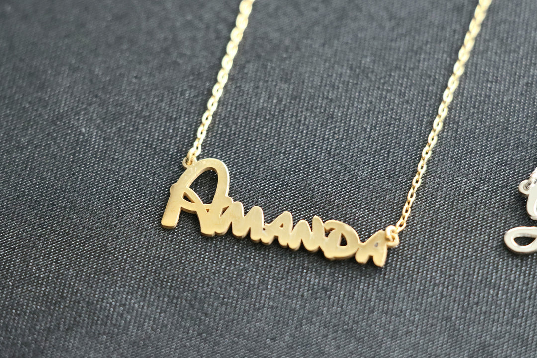 Custom Name Necklace, Personalized Nameplate Necklace, Little Girl Name Necklace, Daughter Birthday Gift, Name Necklace For Kids,-Lucasgift