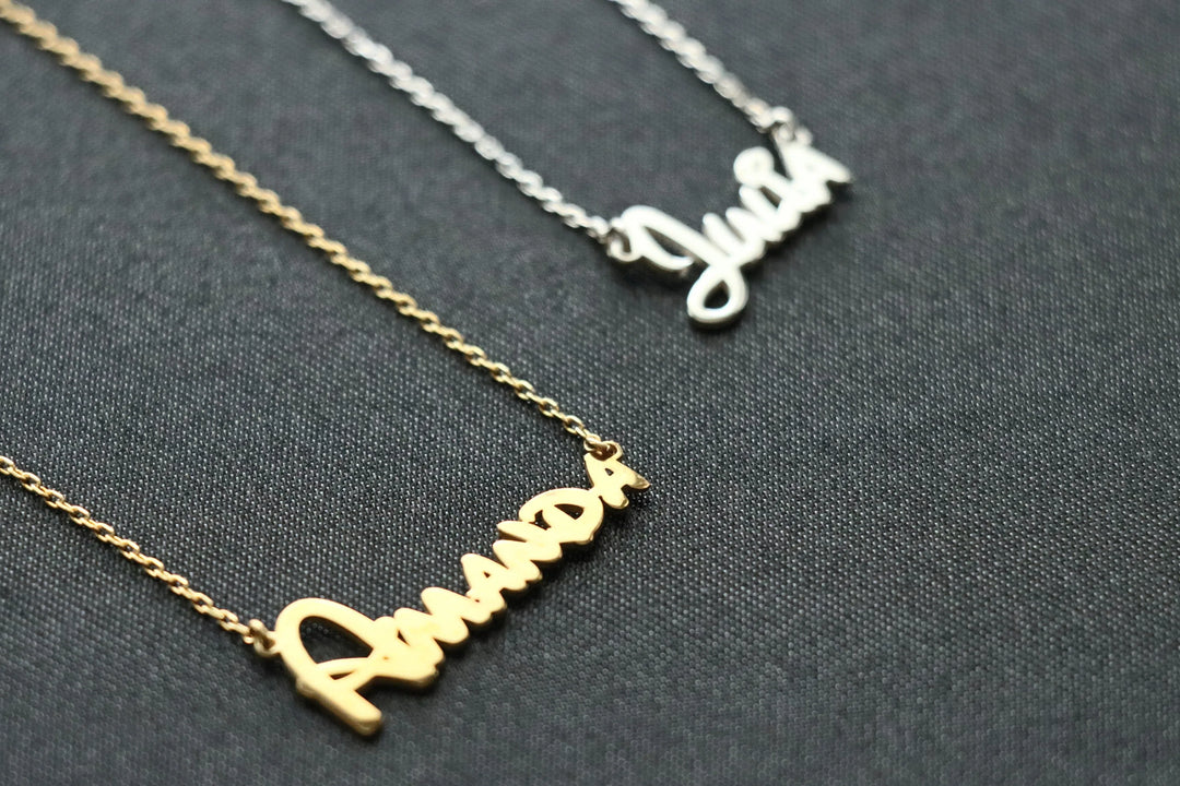 Custom Name Necklace, Personalized Nameplate Necklace, Little Girl Name Necklace, Daughter Birthday Gift, Name Necklace For Kids,-Lucasgift