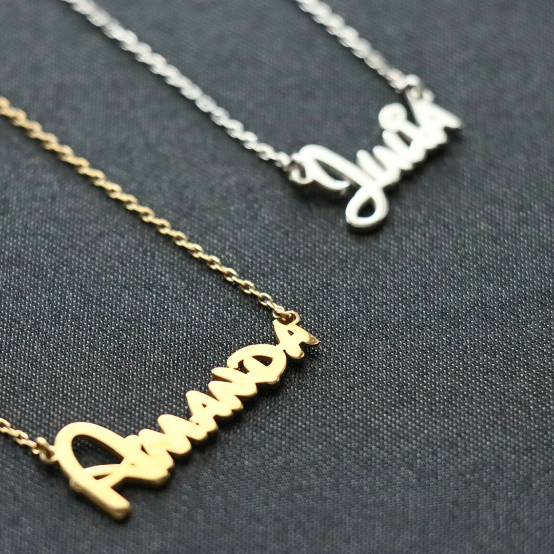 Custom Name Necklace, Personalized Nameplate Necklace, Little Girl Name Necklace, Daughter Birthday Gift, Name Necklace For Kids,-Lucasgift