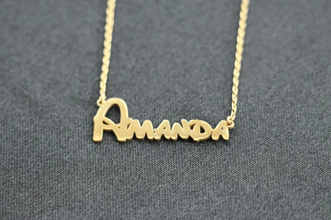 Custom Name Necklace, Personalized Nameplate Necklace, Little Girl Name Necklace, Daughter Birthday Gift, Name Necklace For Kids,-Lucasgift