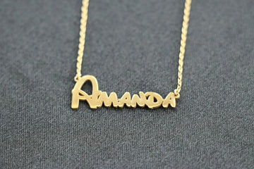 Custom Name Necklace, Personalized Nameplate Necklace, Little Girl Name Necklace, Daughter Birthday Gift, Name Necklace For Kids,-Lucasgift