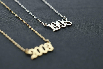 Custom Year Necklace, Birth Year Necklace, Year Necklace, Birthday Necklace, Numbers Necklace, Date Necklace For Women, Anniversary Necklace- on Lucasgift