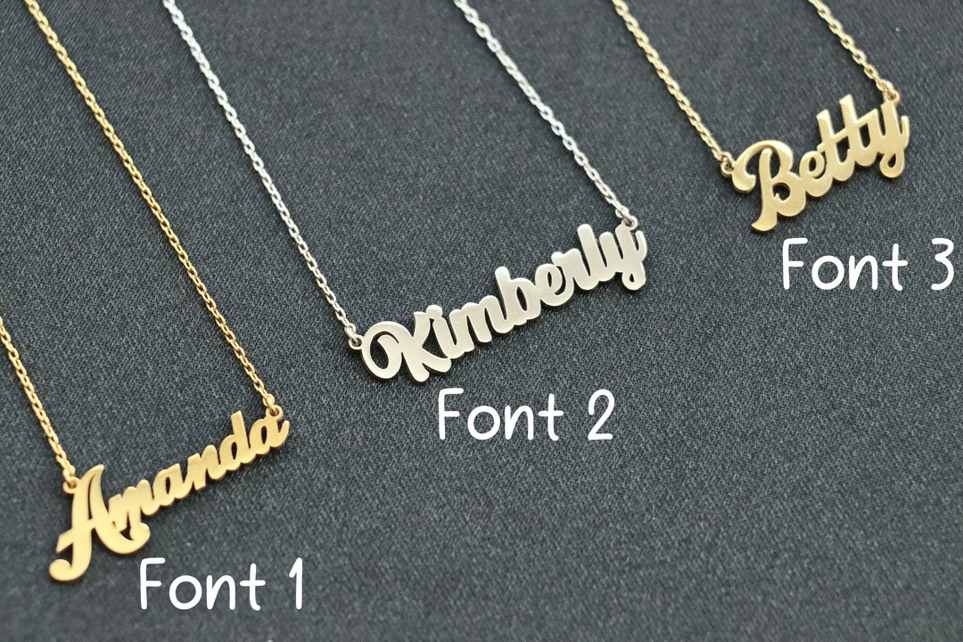 Carrie Name Necklace, Customized Carrie Font Nameplate, Personalized Carrie Style Name Pendant, Carrie Style Necklace Cable Box Or Figaro-Lucasgift